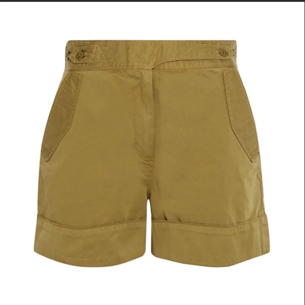 Rag & Bone Shorts Mandy Cotton Khaki Shorts High Rise Rolled Cuffs Military - Picture 10 of 10